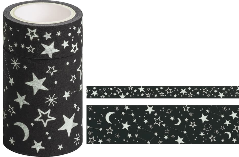 Heyda Deko-Klebeband Glow In The Dark , Sterne,