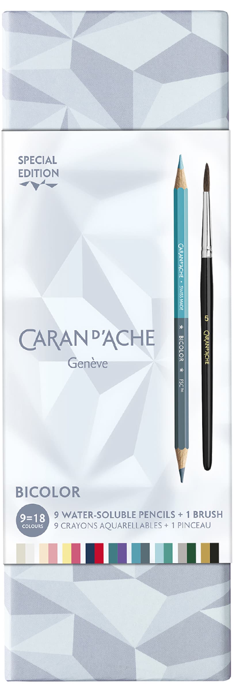 Caran D, Ache Buntstifte Bicolor Alpine Frost, 10er Set