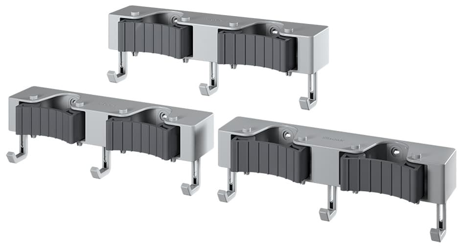 Metaltex Klemmleiste Hang-Up 6, 9 Haken, 3er Set