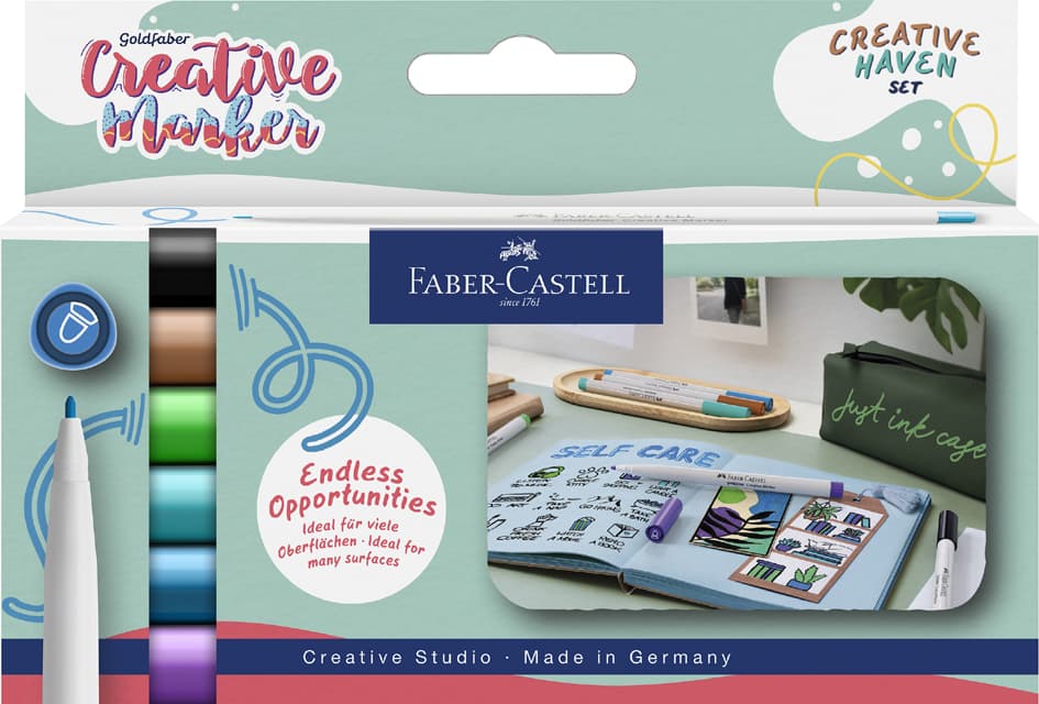 Faber-Castell Creative Marker Goldfaber, 6er Etui Creative