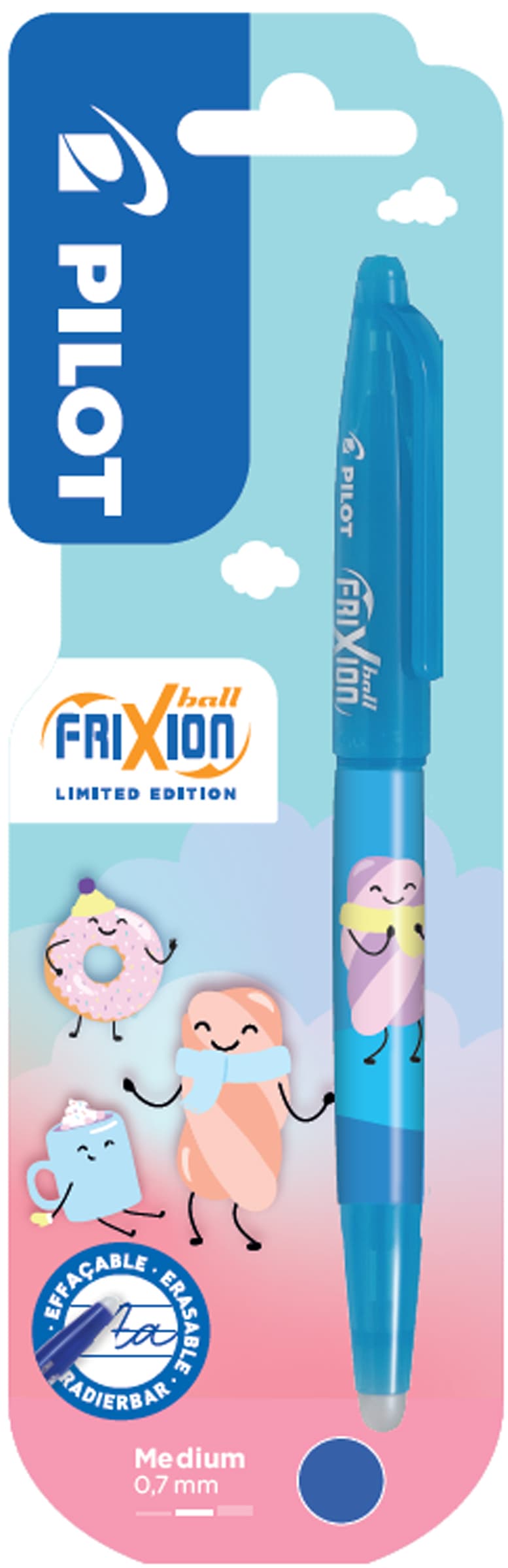 Pilot Tintenroller Frixion Ball 07 Fancy Winter, Hellblau