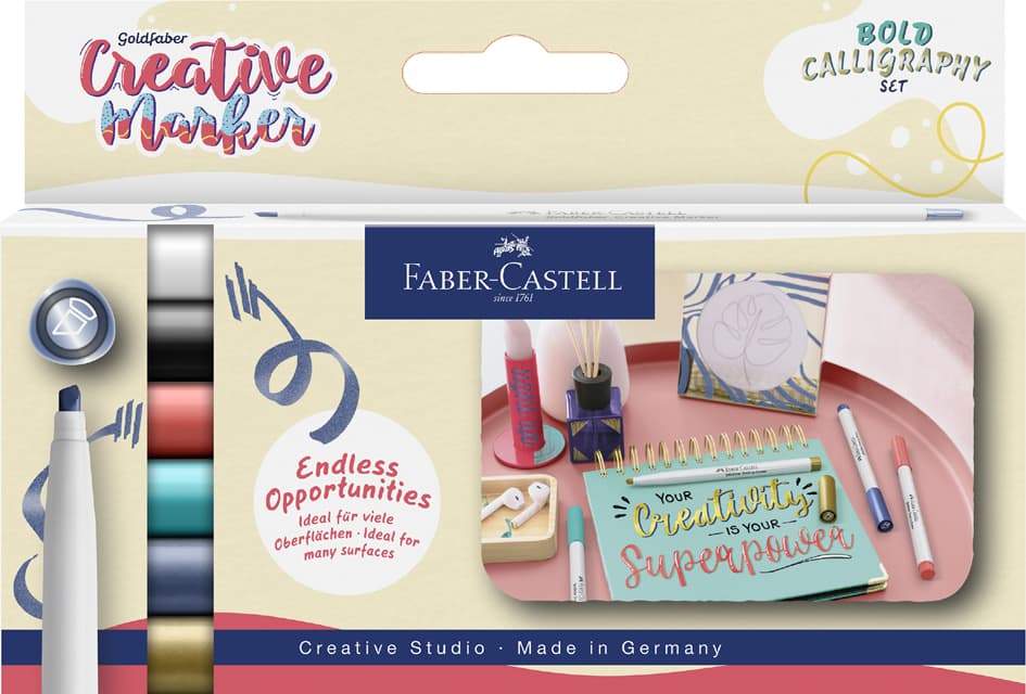 Faber-Castell Creative Marker Goldfaber, 6er Etui Soft