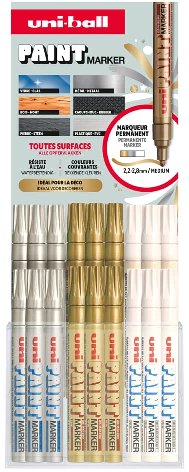 Uni-Ball Permanent-Marker Paint Px20, 36er Display