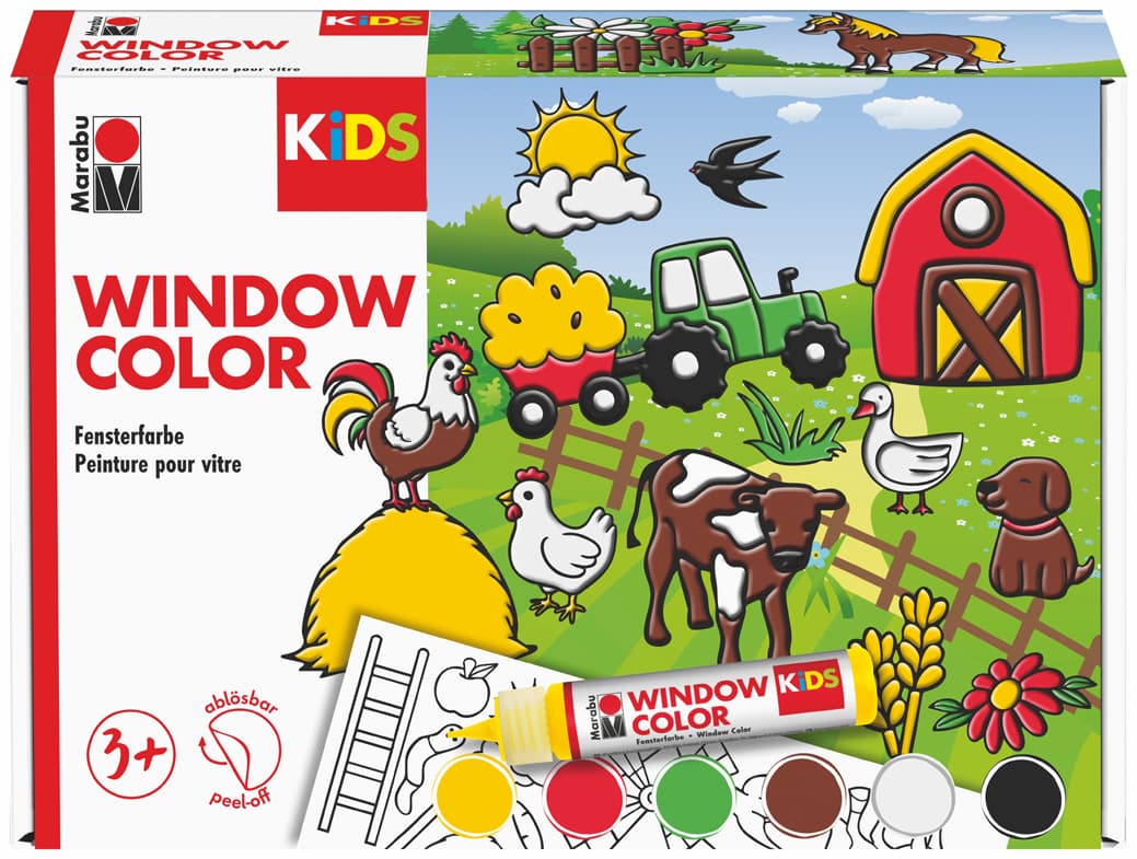 Marabu Kids Window Color-Set , Bauernhof, , 6 X 25 Ml