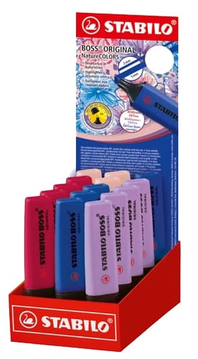 Stabilo Textmarker Boss Original Naturecolors, 15er Display
