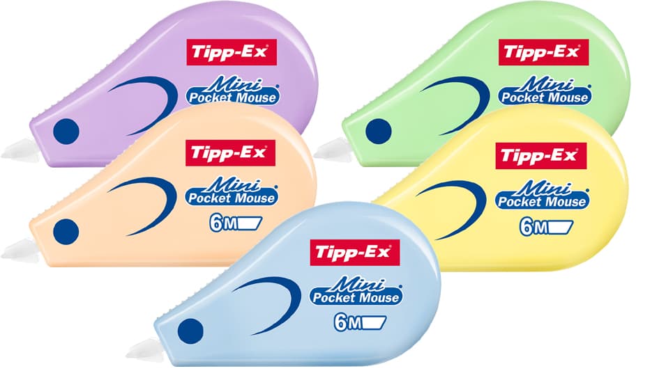 Tipp-Ex Korrekturroller Mini Pocket Mouse Pastel, 5 Mm X 6 M