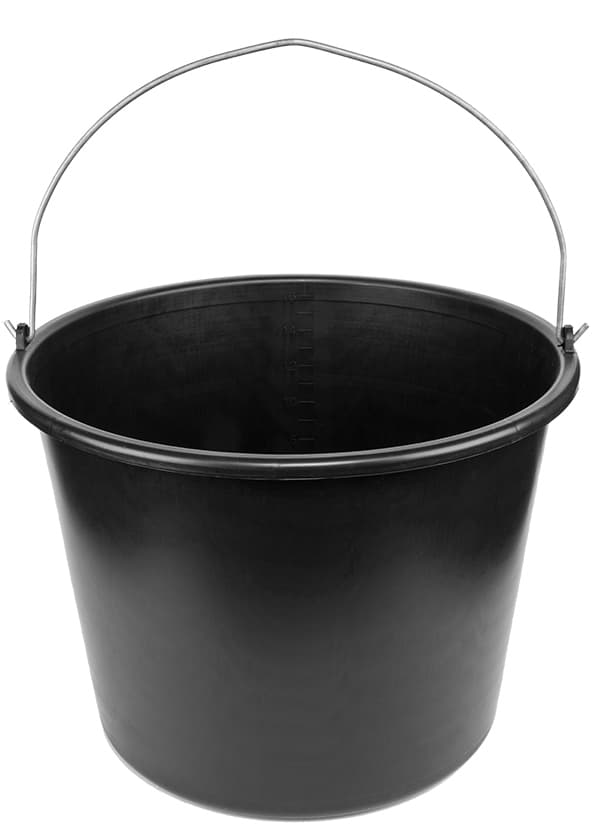 Bradas Baueimer, 16 Liter, Pvc, Schwarz