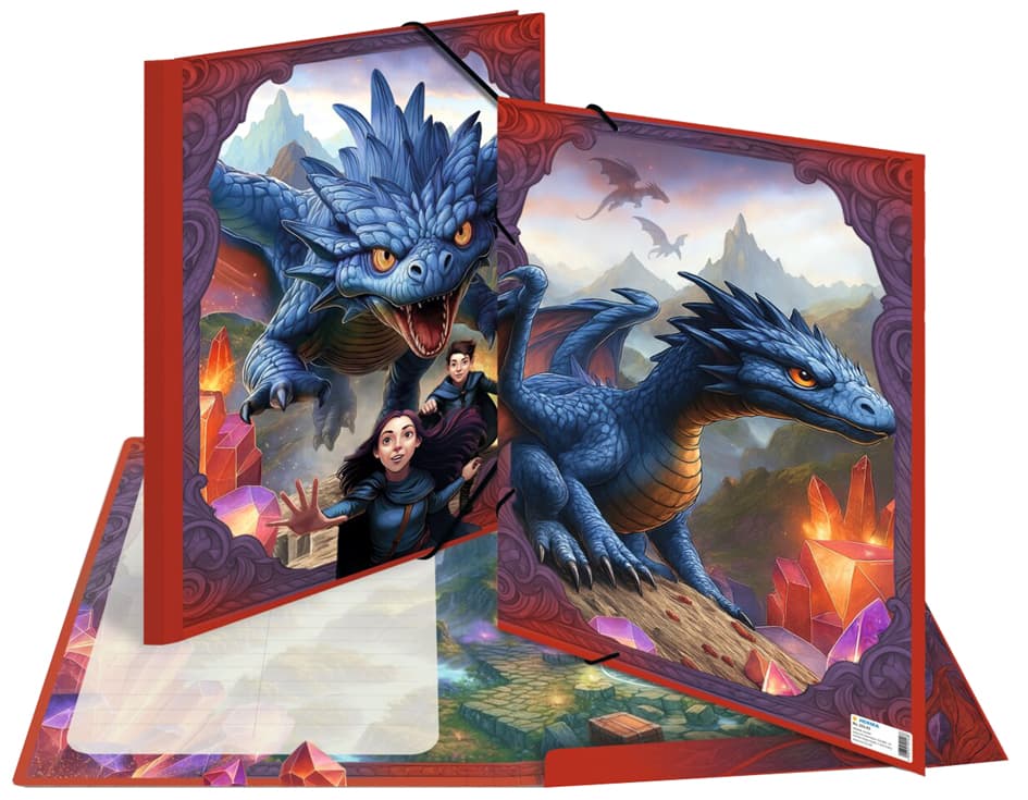 Herma Eckspannermappe , Dragon, , Karton, Din A3