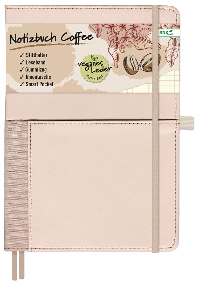 Rnk Verlag Notizbuch Vegan , Coffee, , Kariert, Din A5
