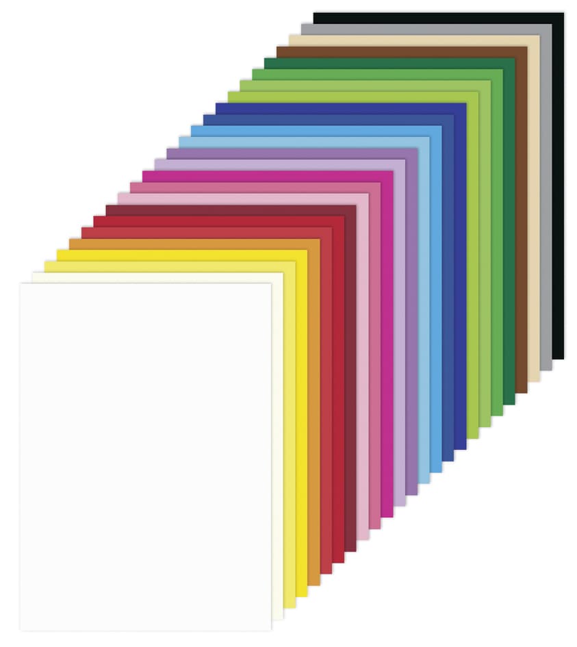 Folia Tonkarton, Din A4, 180 G/Qm, 25 Farben, 500 Blatt
