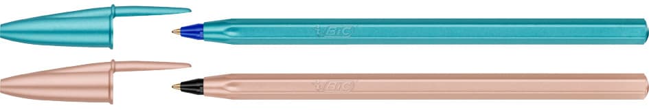 Bic Kugelschreiber Cristal Glacé, Sortiert In Blau Und Rosé