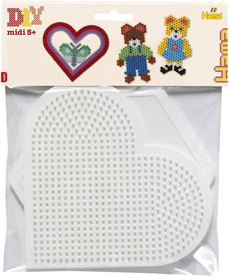 Hama Stiftplatten Midi , Herz, Sechseck, , Groß, Im Blister