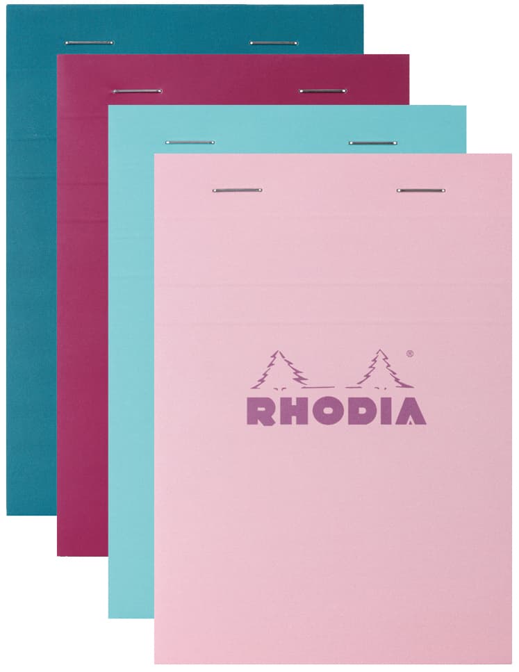 Rhodia Notizblock No. 13, Din A6, Kariert, Farbig Sortiert