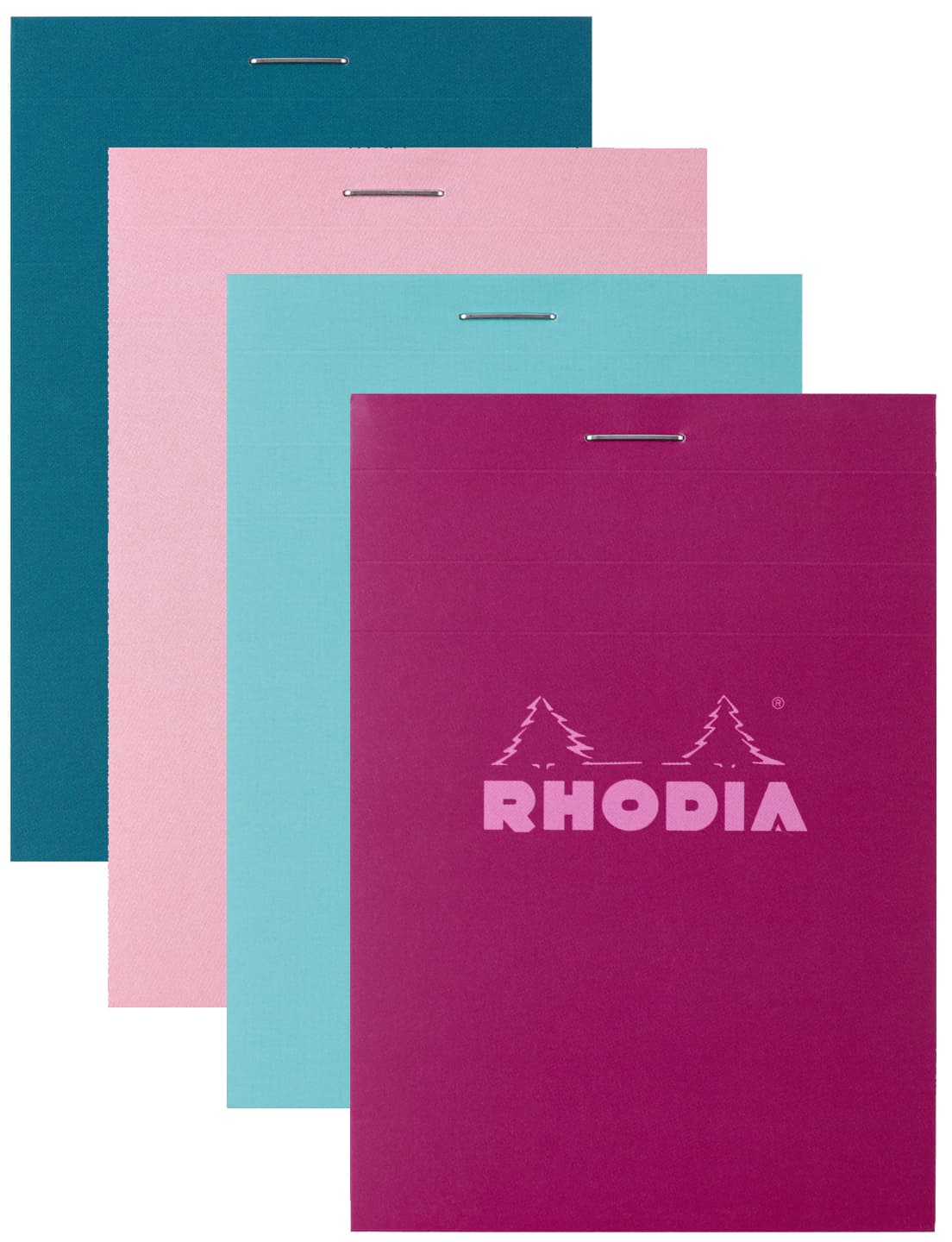 Rhodia Notizblock No. 11, Din A7, Kariert, Farbig Sortiert