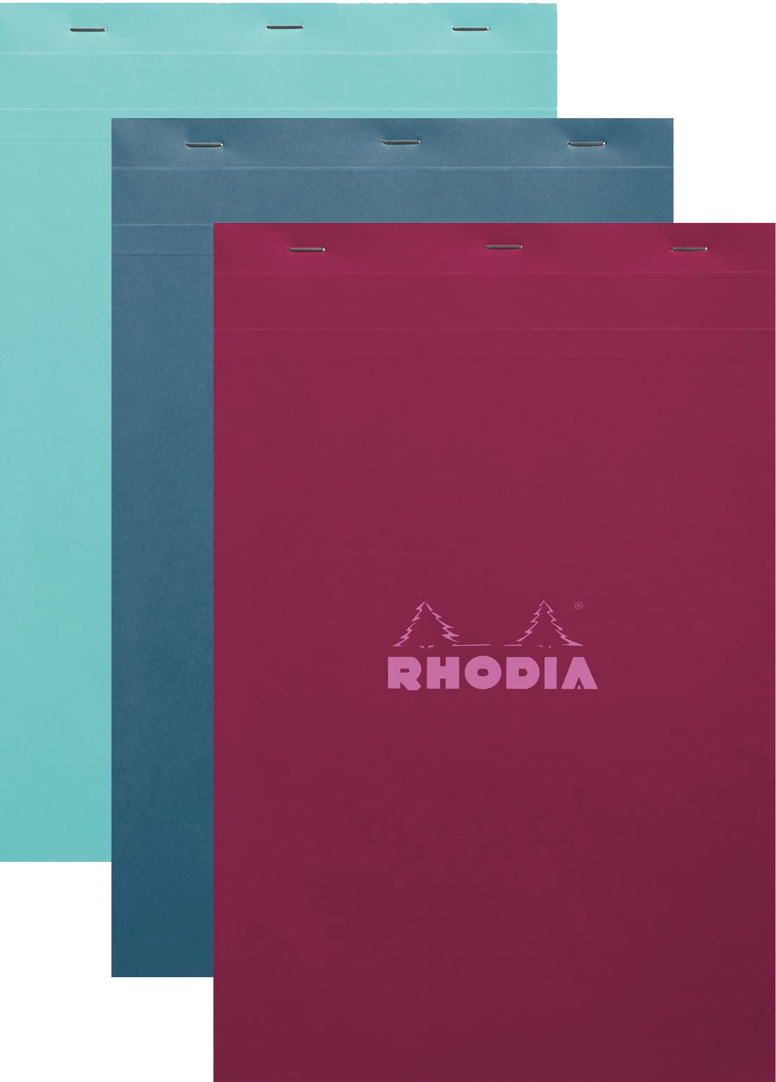 Rhodia Notizblock No. 19, Din A4+, Kariert, Farbig Sortiert
