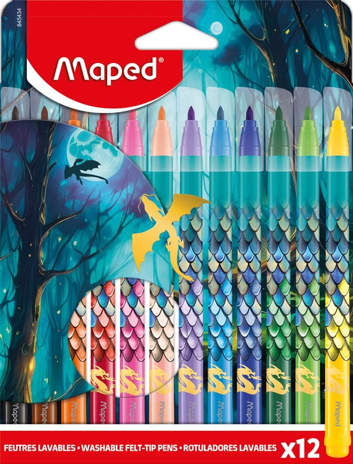 Maped Fasermaler Dragon, 12er Kartonetui