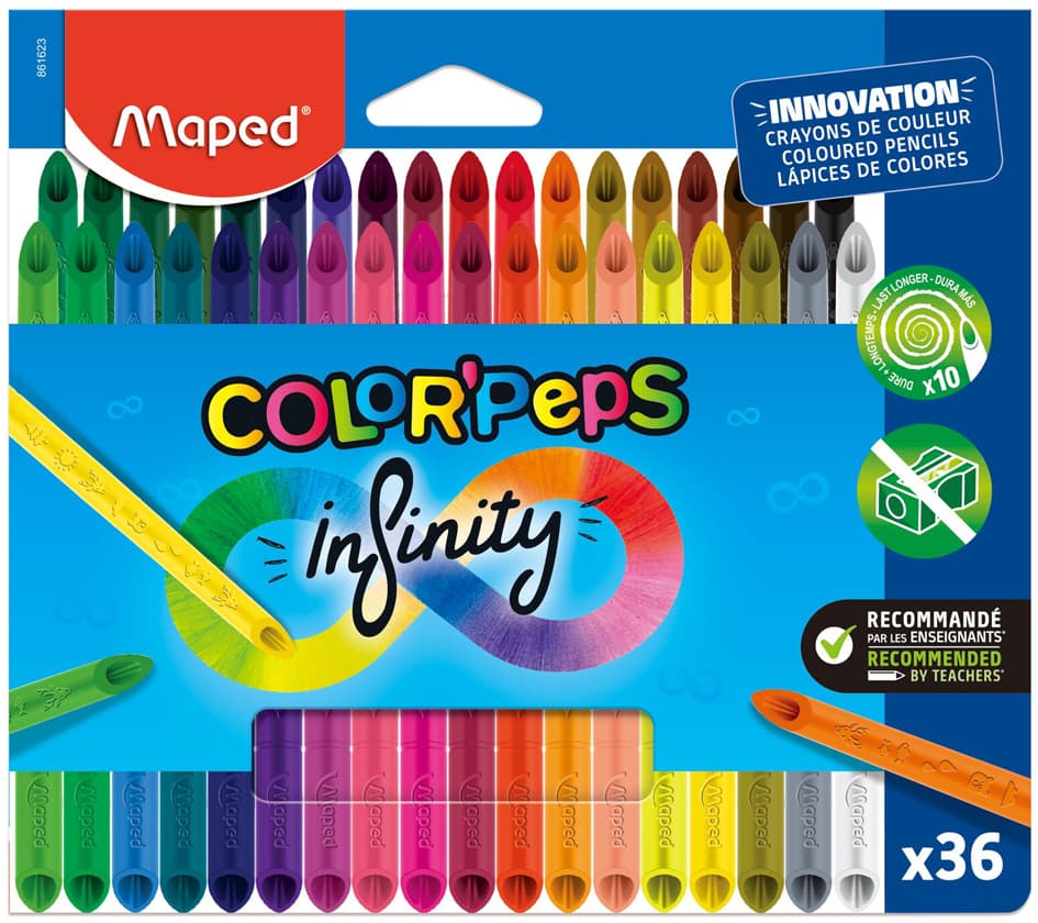Maped Dreikant-Buntstift Color, Peps Infinity, 36er Etui