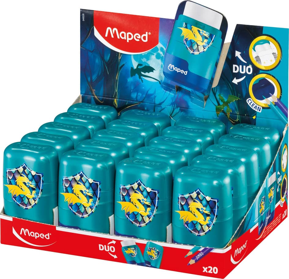 Maped Radierer-Spitzer-Kombi Dragon, 20er Display