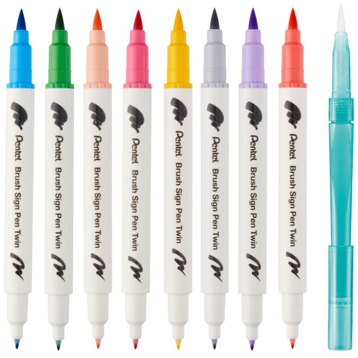 Pentelarts Pinselstift Brush Sign Pen Twin , Manga,