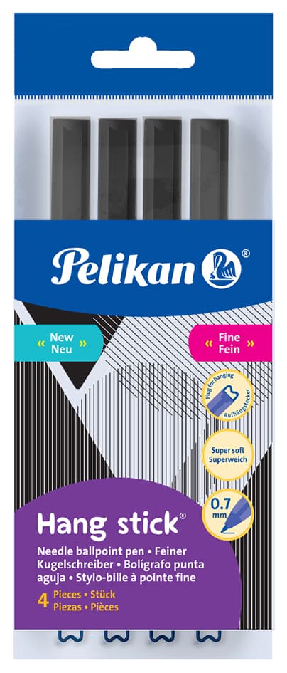 Pelikan Kugelschreiber Hang Stick, 0,7 Mm, 4er Polybag