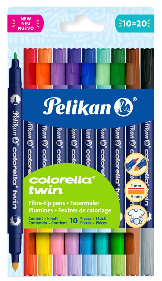 Pelikan Doppel-Fasermaler Colorella Twin, 10er Kartonetui