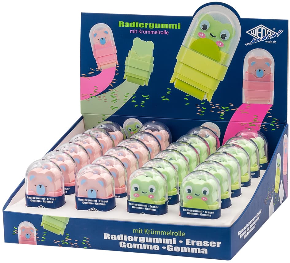 Wedo Kunststoff-Radierer Clean Animal, 24er Display