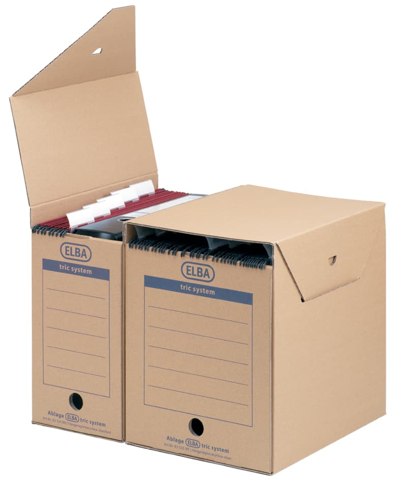 Restposten: Elba Hängemappen-Archiv Tric System Maxi, Braun