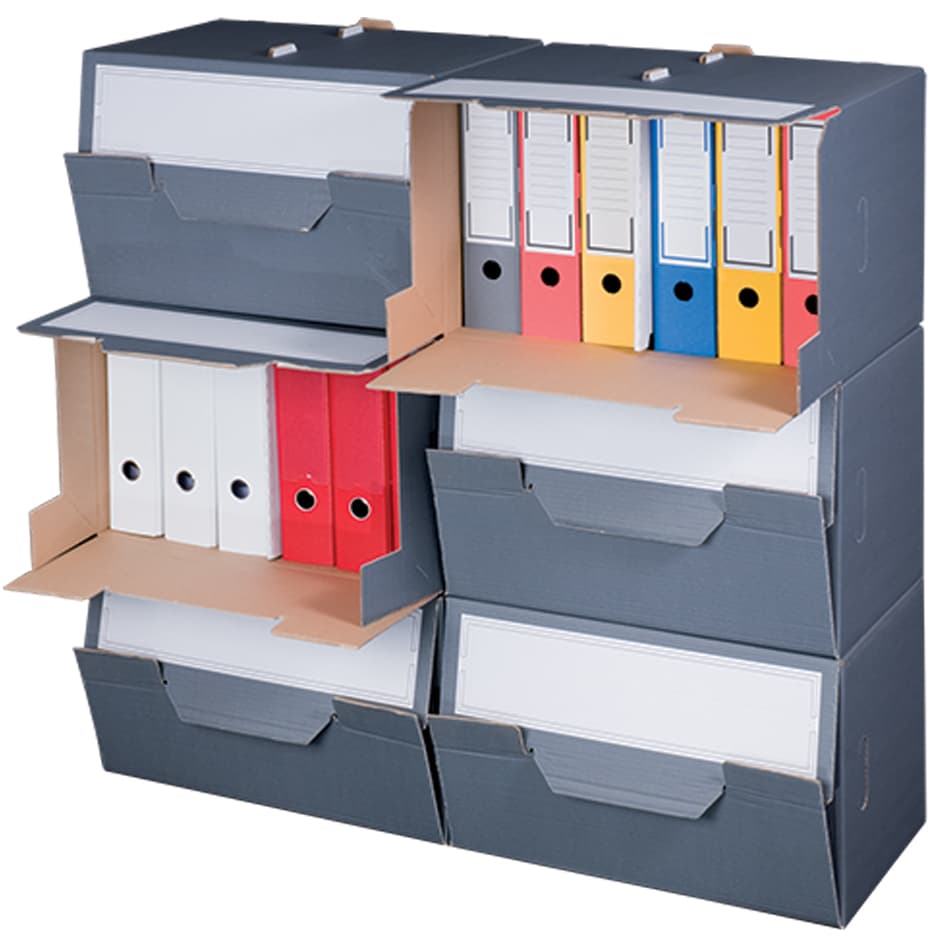 Restposten: Smartboxpro Archiv-Container, Mit Frontdeckel,