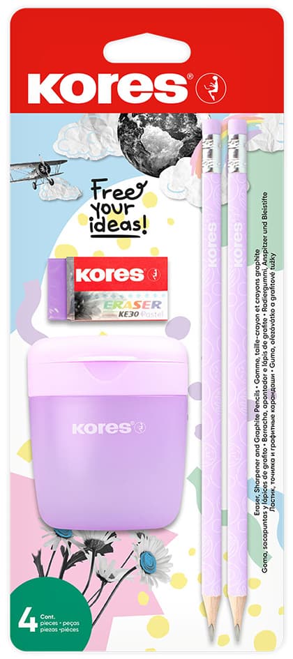 Kores Bleistift-Set , Pastell, , 4-Teilig