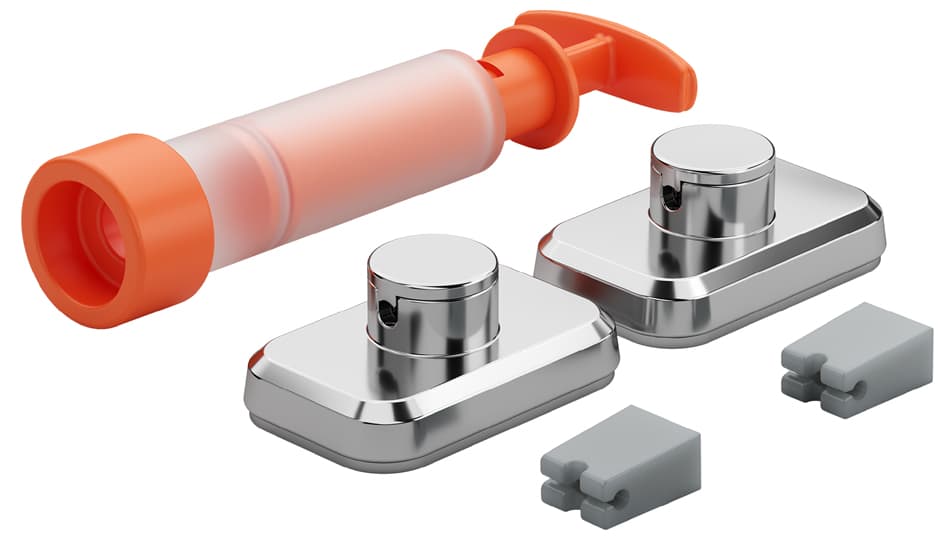 Metaltex Befestigungs-System Vacuumfix, Haken-Set Chrom