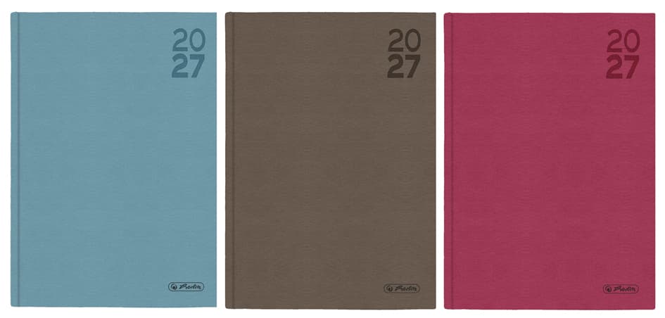 Herlitz Buchkalender Timer 2027, A5, Farbig Sortiert
