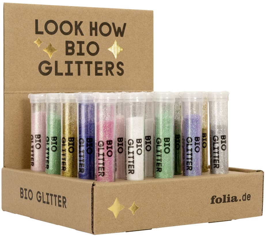 Folia Bio Glitter, 25 X 10 G, Im Display