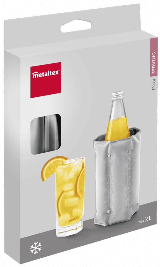 Metaltex Flaschen-Kühlmanschette , Cool, , Silber