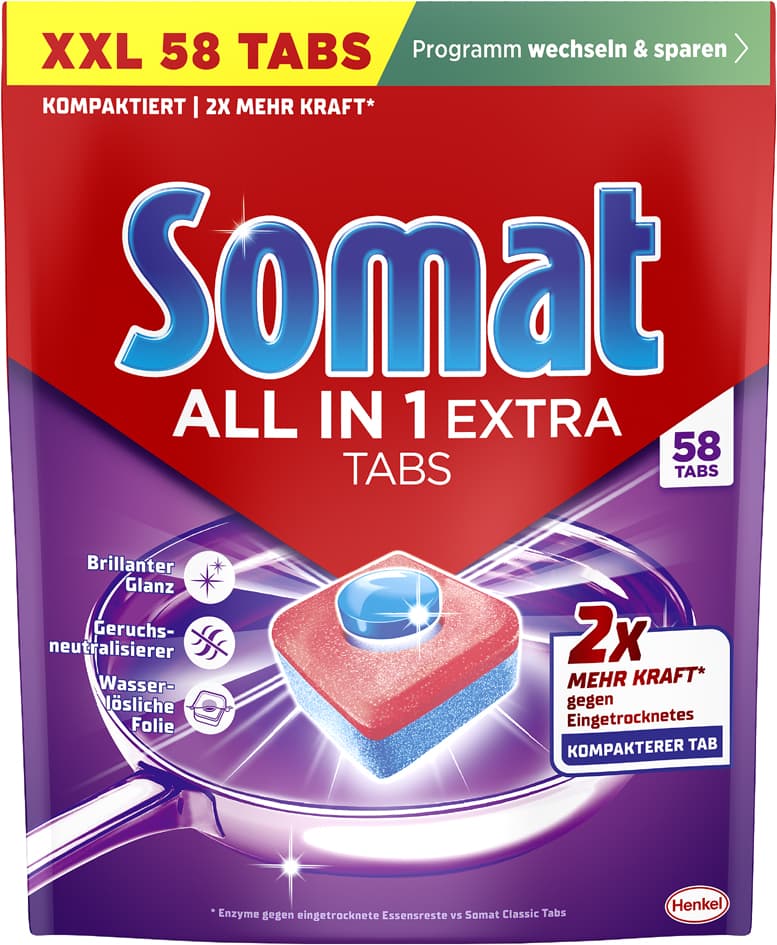 Somat Spülmaschinentabs All In 1 Extra, 58 Tabs