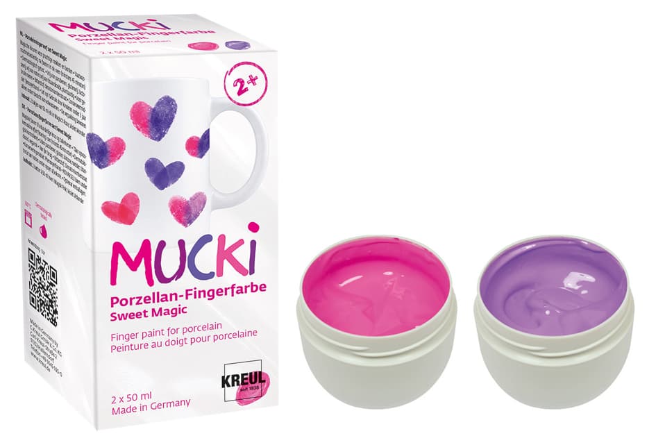 Kreul Porzellan-Fingerfarbe , Mucki, , Set Sweet Magic
