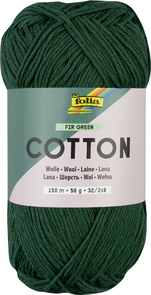 Folia Wolle / Baumwollgarn, 50 G / 150 M, Fir Green