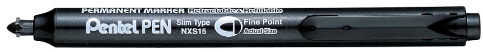 Pentel Permanent-Marker Nxs15 Mit Druckmechanik, Schwarz