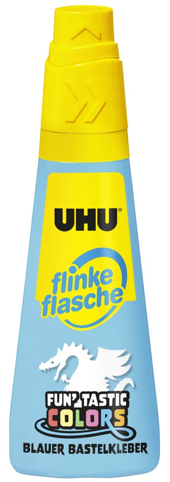 Uhu Bastelkleber Flinke Flasche Fun, Tastic Colors, 104 G