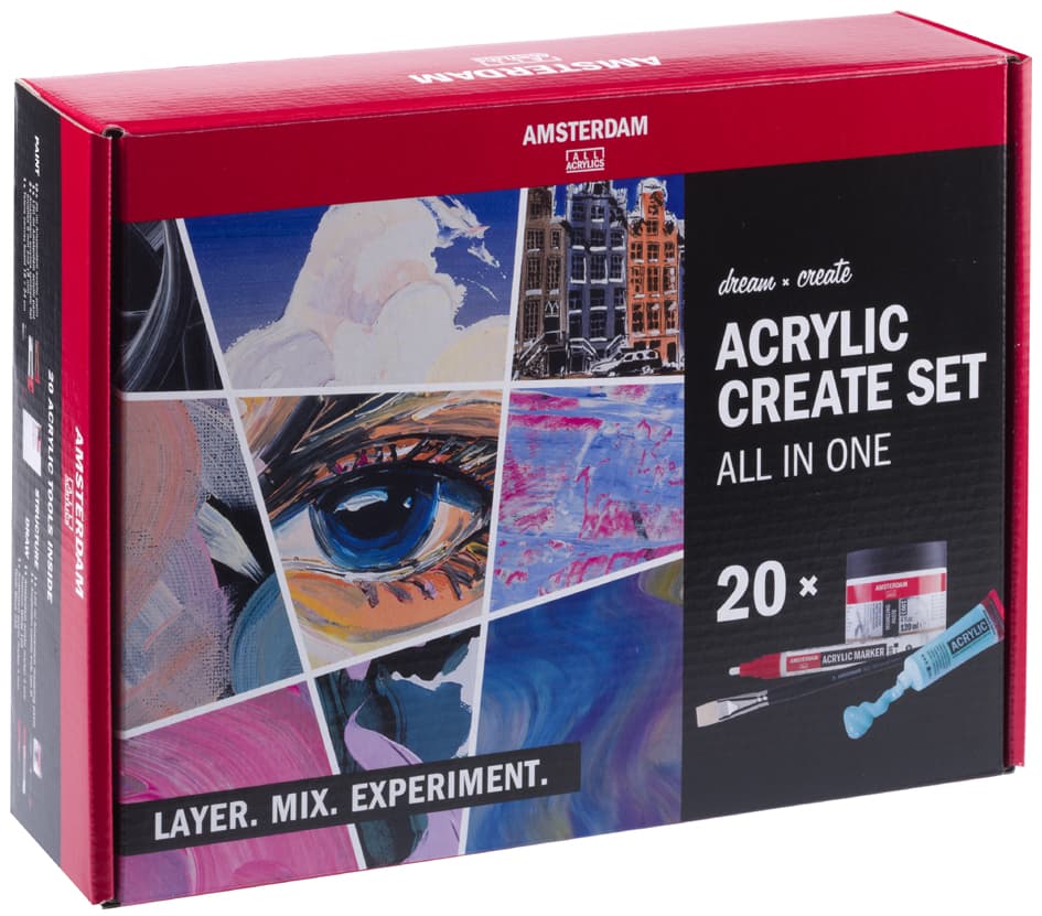 Royal Talens Amsterdam Acrylfarben Create-Set, 20-Teilig