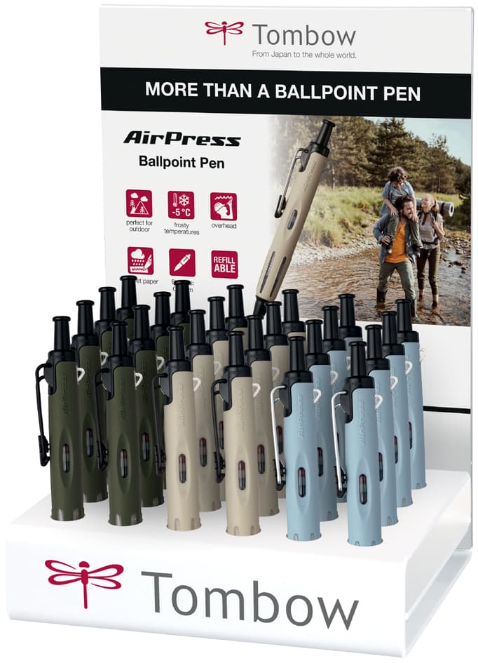 Tombow Druckkugelschreiber , Airpress Pen, , 24er Acryldisplay