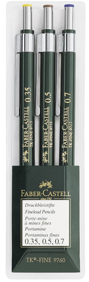 Faber-Castell Druckbleistift Tk-Fine 9760, 3er Etui