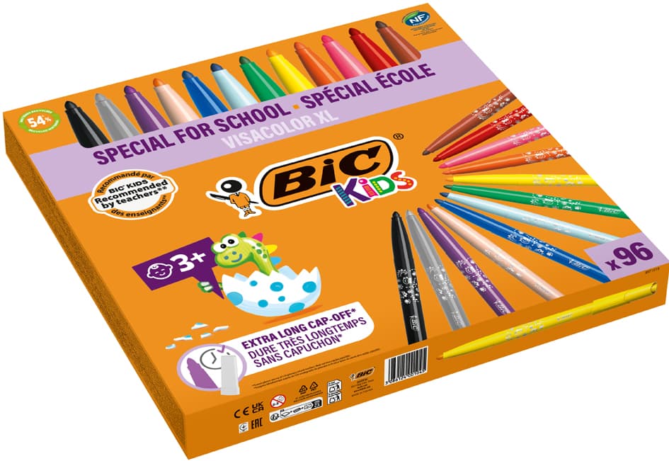 Bic Kids Fasermaler Visacolor Xl Ecolutions, 96er Klassen-