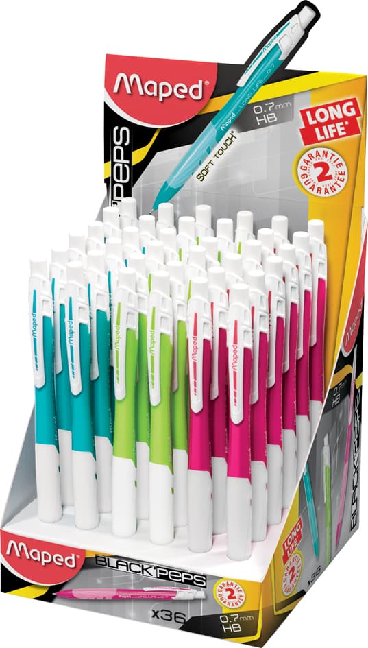 Maped Druckbleistift Long Life, 0,7 Mm, 36er Display