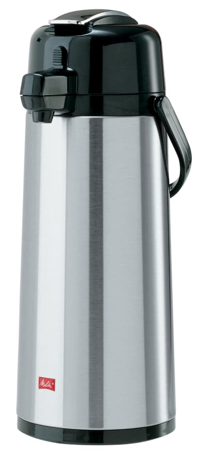 Melitta Pump-Isolierkanne, 2,2 Liter, Silber / Schwarz