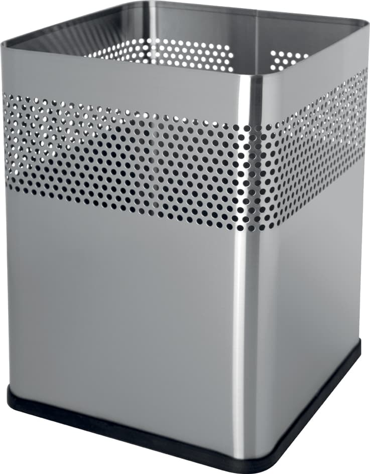 Helit Stahl-Papierkorb , The Dot, , 18 Liter, Schwarz