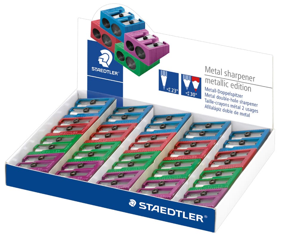 Staedtler Doppel-Spitzer Metallic, Aus Metall, 20er Display