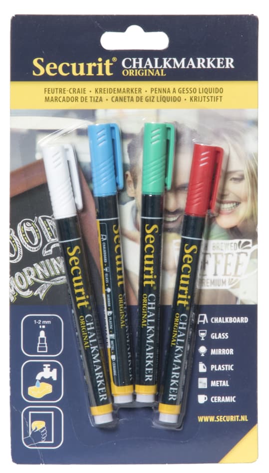 Securit Kreidemarker Original Small, 4er Set
