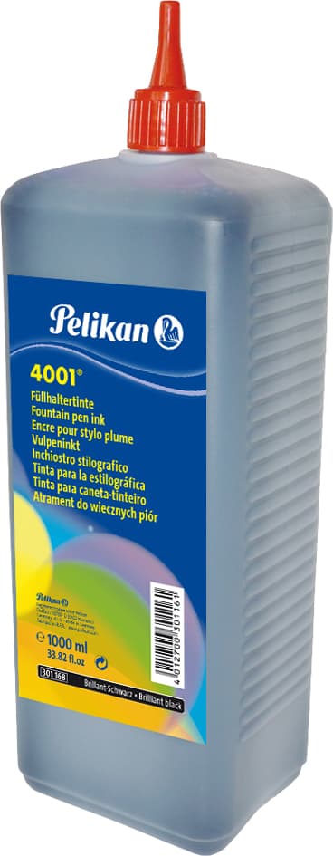 Pelikan Tinte 4001 In Kunststoff-Flasche, Brillant-Schwarz