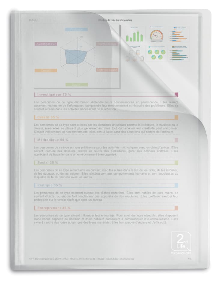 Oxford Sichtbuch , 2nd Life, , Din A4, 20 Hüllen, Pp, Farblos