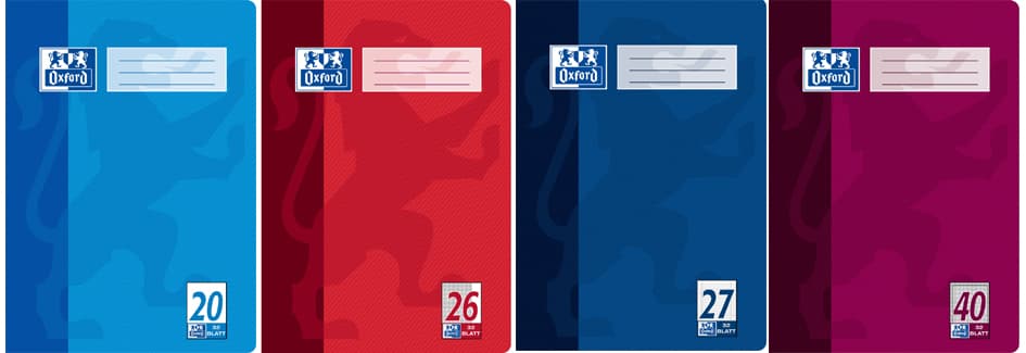 Oxford Schulheft, Din A4, Lineatur 25 / Liniert, 32 Blatt